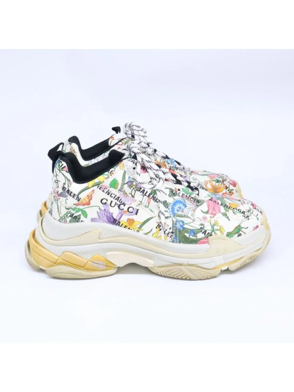 Gucci Balenciaga x Triple S Floral Print Sneakers